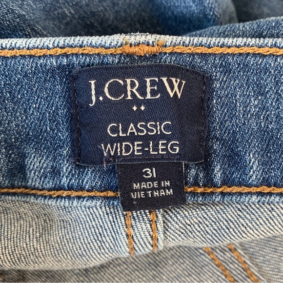 J. Crew Classic Wide Leg Jeans Womens 31 Blue Medium Wash - Picture 6 of 9
